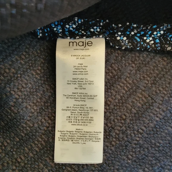 🌟 HOST PICK Maje blue jacquard dress Size 1 - Picture 7 of 13